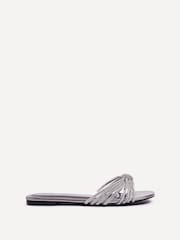 Linzi Silver Monica Silver Embellished Flat Sandals - Image 2 of 5