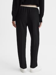 Reiss Black Iona Elasticated Waistband Tapered Trousers - Image 5 of 5