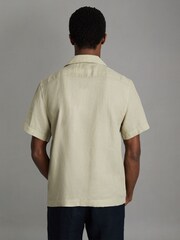 Reiss Chartreuse Beldi Relaxed Linen Cuban Collar Shirt - Image 5 of 6