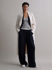 Reiss Abigail Hose mit weitem Bein und elastischem Bund - Bild 1 von 7