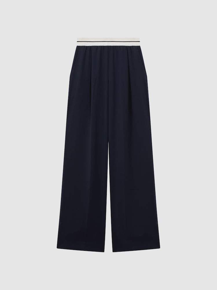 Reiss Abigail Hose mit weitem Bein und elastischem Bund - Bild 2 von 7 Reiss Abigail Hose mit weitem Bein und elastischem Bund - Bild 2 von 7