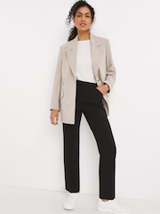 JD Williams Black Magisculpt Straight Leg Trousers  Short - Image 3 of 4