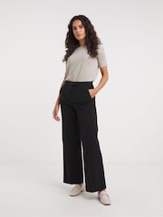 JD Williams Black Magisculpt Wide Leg Trousers Regular - Image 1 of 4