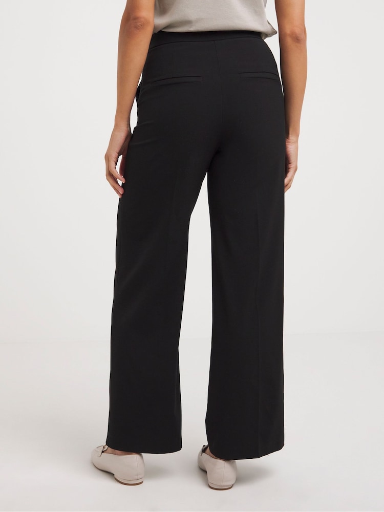 JD Williams Black Magisculpt Wide Leg Trousers Regular - Image 2 of 4