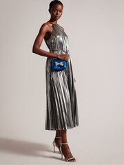 Ted Baker Silver Helenni Crystal Strap Heeled Sandals - Image 5 of 5