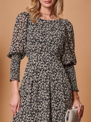 Jolie Moi Chiffon-Maxikleid mit gerafften Bündchen​​​​​​​ - Bild 5 von 5