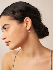 Sterling Silver Cubic Zirconia Drop Earrings - Image 2 of 3