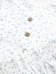 White/Blue Ditsy Floral Waistcoat and Shorts Set (3-16yrs) - Image 9 of 9