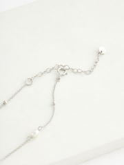 Echt zilver - Enkelbandje met verfijnde parel - Image 4 of 4