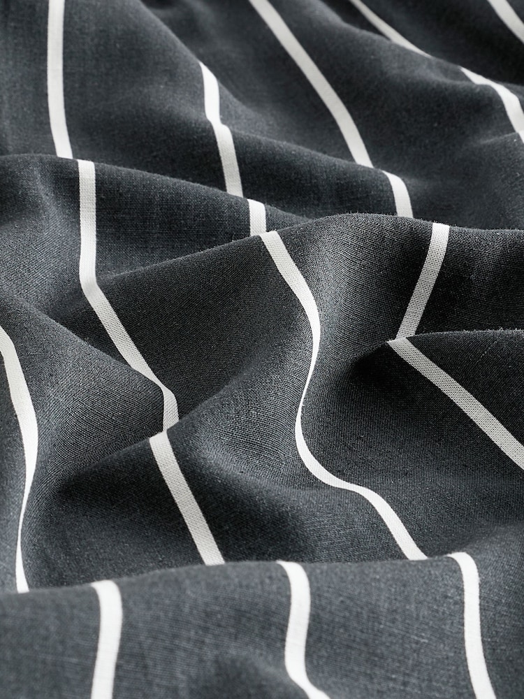 Black & White Stripe Linen Blend Trousers 2 Pack - Image 4 of 4 Black & White Stripe Linen Blend Trousers 2 Pack - Image 4 of 4