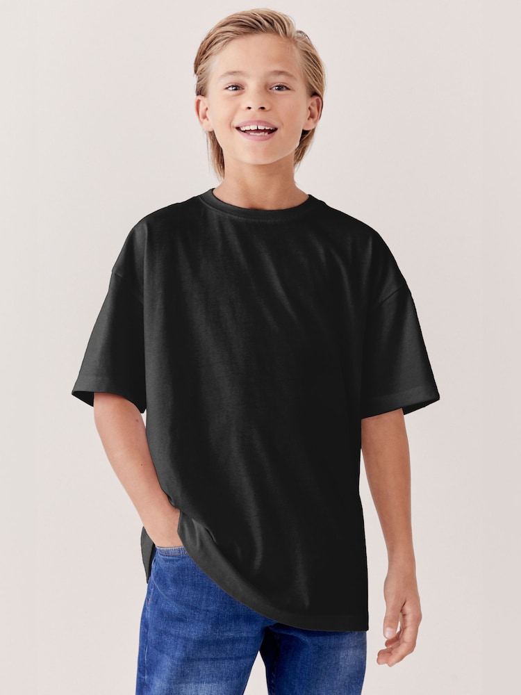 Schwarz - Kurzärmeliges T-Shirt (3-16Jahre) - Bild 1 von 5 Schwarz - Kurzärmeliges T-Shirt (3-16Jahre) - Bild 1 von 5