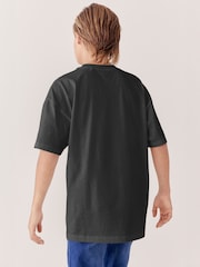 Black Oversized Fit Short Sleeve T-Shirt (3-16yrs) - Image 2 of 5