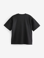 Black Oversized Fit Short Sleeve T-Shirt (3-16yrs) - Image 4 of 5