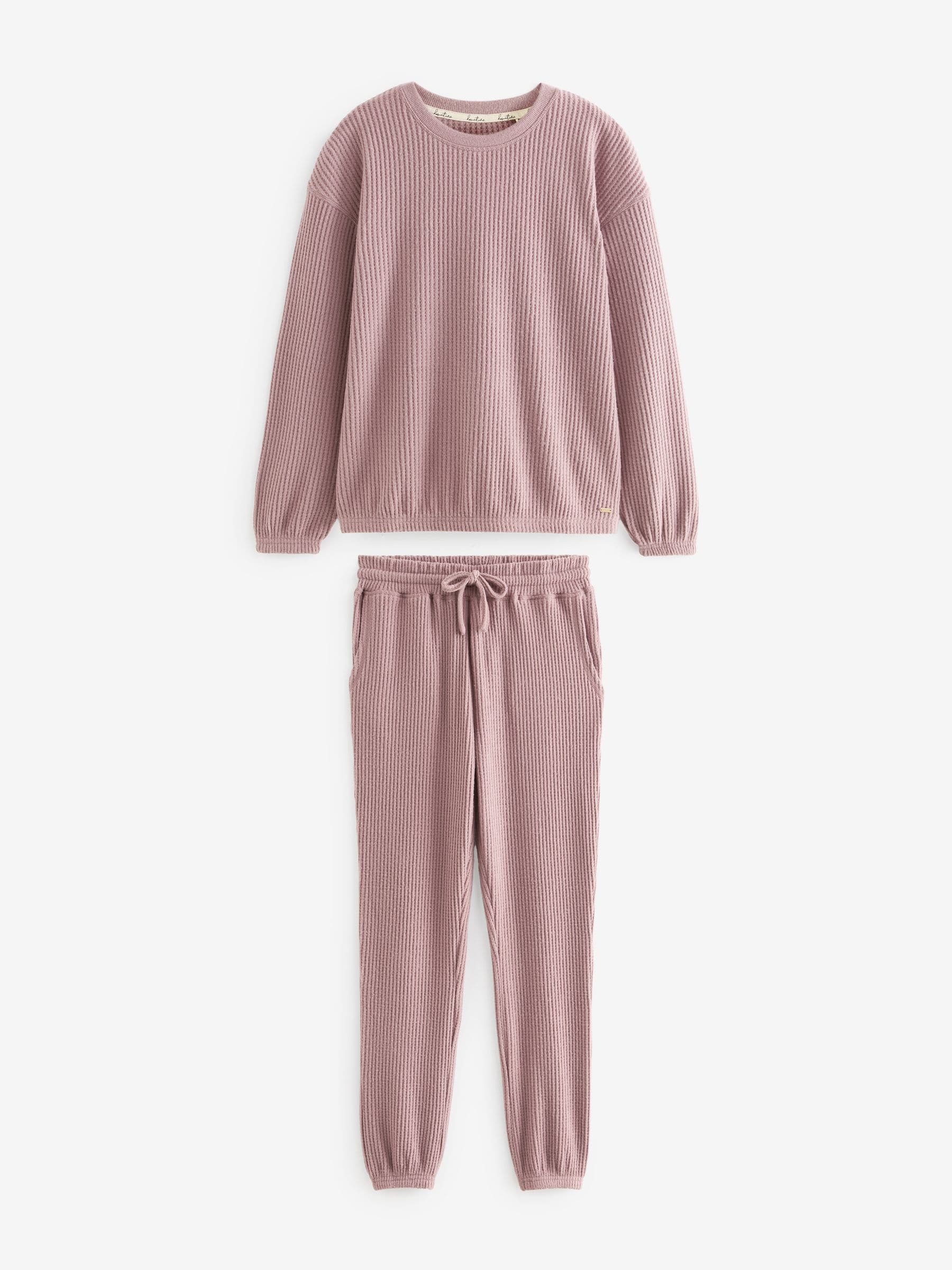 Waffle knit pyjamas top