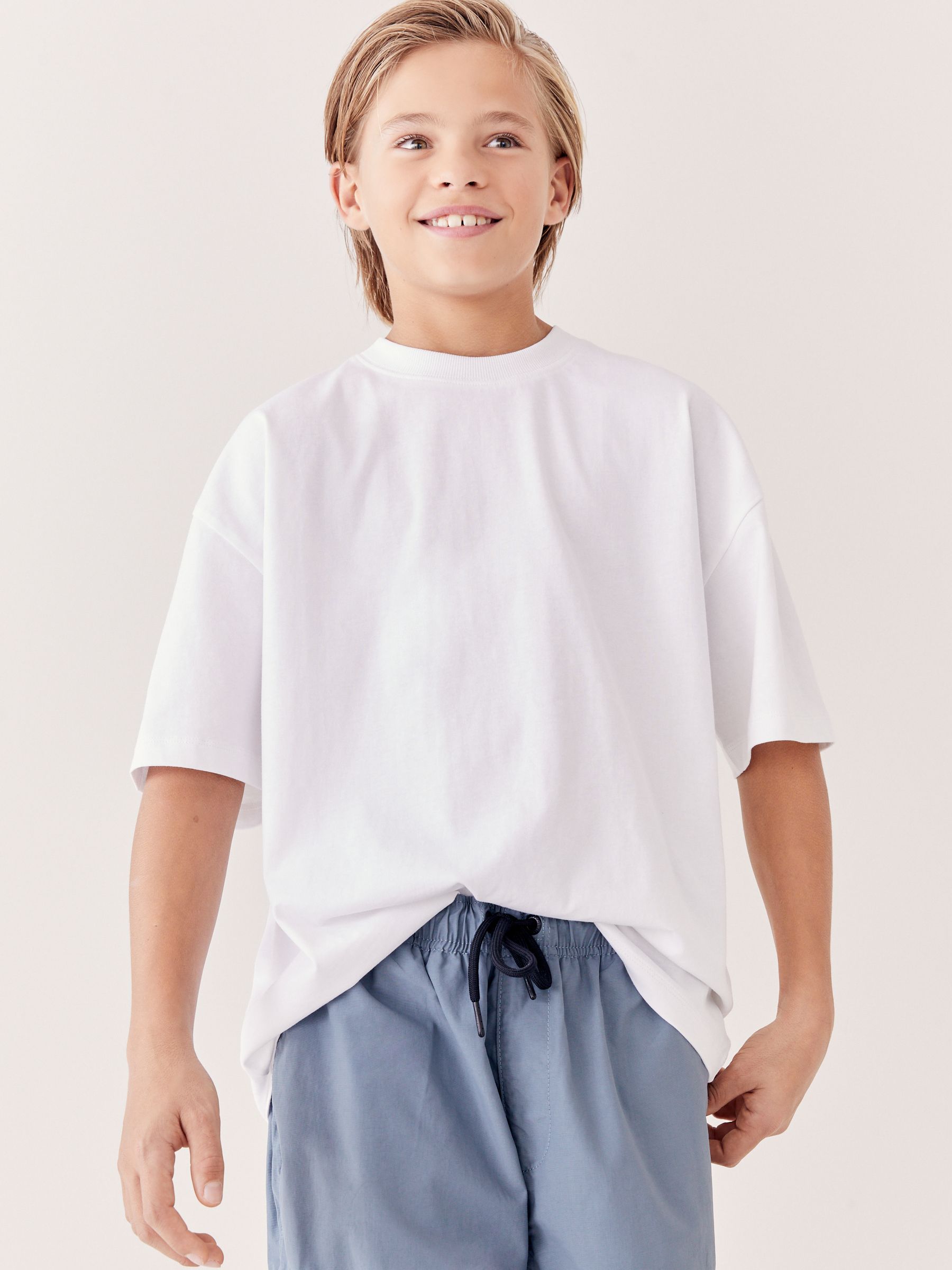 Buy White Oversized Fit Short Sleeve T-Shirt (3-16yrs) from Next USA