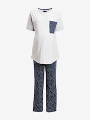 Navy Spot Maternity Short Sleeve Pyjamas - Image 1 of 3