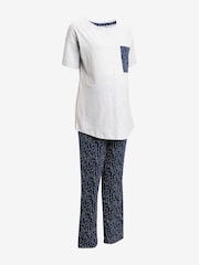 Navy Spot Maternity Short Sleeve Pyjamas - Image 2 of 3
