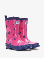 Hatley Pink Glitter Stars Shiny Rain Boots - Image 1 of 3