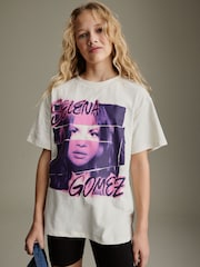 White Selena Gomez Oversized License T-Shirt (3-16yrs) - Image 2 of 8