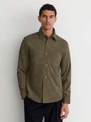 Reiss Green Townie Corduroy Twin-Pocket Overshirt - Image 1 of 8