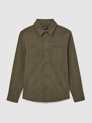 Reiss Green Townie Corduroy Twin-Pocket Overshirt - Image 2 of 8