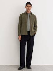 Reiss Green Townie Corduroy Twin-Pocket Overshirt - Image 4 of 8