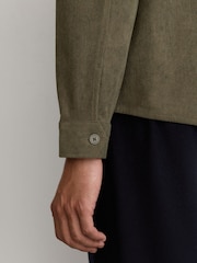 Reiss Green Townie Corduroy Twin-Pocket Overshirt - Image 6 of 8