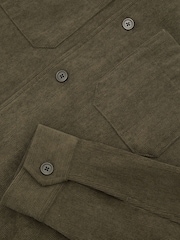 Reiss Green Townie Corduroy Twin-Pocket Overshirt - Image 8 of 8