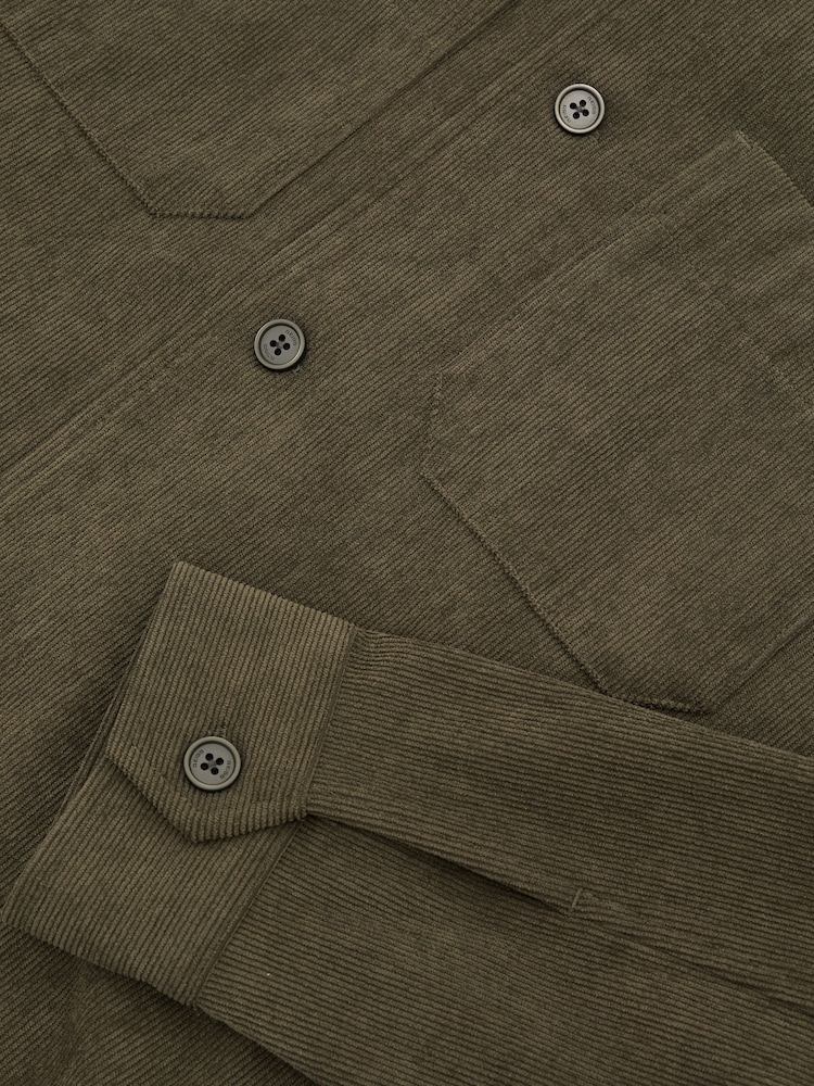 Reiss Green Townie Corduroy Twin-Pocket Overshirt - Image 8 of 8 Reiss Green Townie Corduroy Twin-Pocket Overshirt - Image 8 of 8