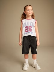 Weiß - Harlem Globetrotters Basketball Trägertop (3–16 Jahre) - Bild 1 von 7