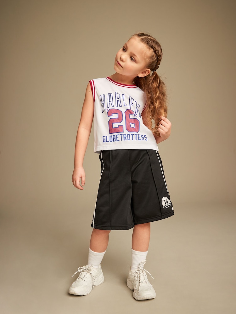 Weiß - Harlem Globetrotters Basketball Trägertop (3–16 Jahre) - Bild 2 von 7