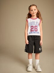 Weiß - Harlem Globetrotters Basketball Trägertop (3–16 Jahre) - Bild 3 von 7
