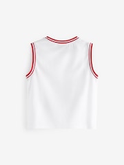 Weiß - Harlem Globetrotters Basketball Trägertop (3–16 Jahre) - Bild 6 von 7