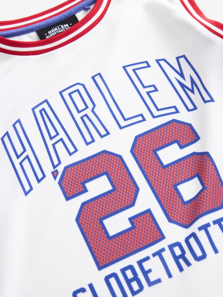 Weiß - Harlem Globetrotters Basketball Trägertop (3–16 Jahre) - Bild 7 von 7
