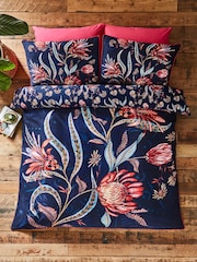Joe Browns Blue Flamboyant Florals Reversible Bed Set - Image 2 of 6