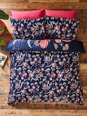 Joe Browns Blue Flamboyant Florals Reversible Bed Set - Image 3 of 6