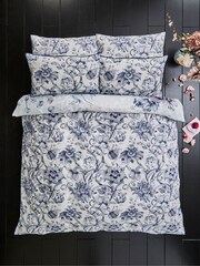 Joe Browns Blue Poised Peacocks Reversible Bed Set - Image 4 of 6