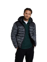 Mountain Warehouse Dark Black Seasons II Mens Water Resistant Padded Jacket - Image 1 of 9