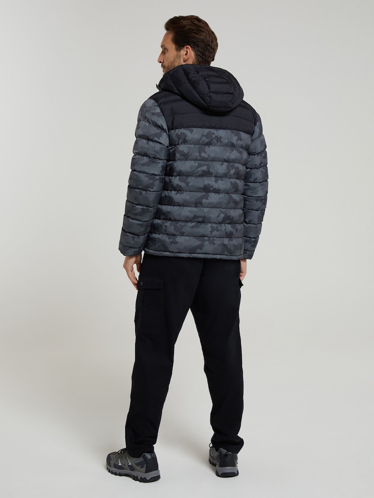 Mountain Warehouse Dark Black Seasons II Mens Water Resistant Padded Jacket - Image 2 of 9
