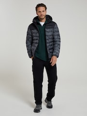 Mountain Warehouse Dark Black Seasons II Mens Water Resistant Padded Jacket - Image 3 of 9