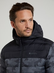 Mountain Warehouse Dark Black Seasons II Mens Water Resistant Padded Jacket - Image 4 of 9