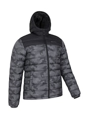 Mountain Warehouse Dark Black Seasons II Mens Water Resistant Padded Jacket - Image 7 of 9