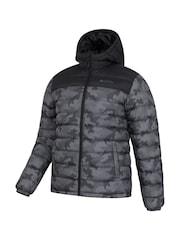 Mountain Warehouse Dark Black Seasons II Mens Water Resistant Padded Jacket - Image 8 of 9