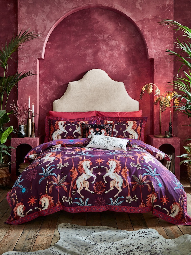 Joe Browns Purple Hypnotic Horses Reversible Bed Set - Image 1 of 6