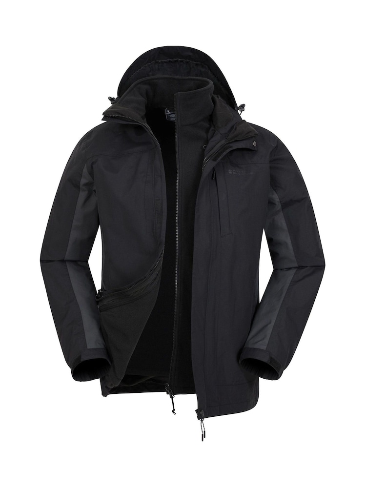 Серый - Mountain Warehouse Thunderstorm Mens Waterproof 3-In-1 Jacket - Image 1 of 5