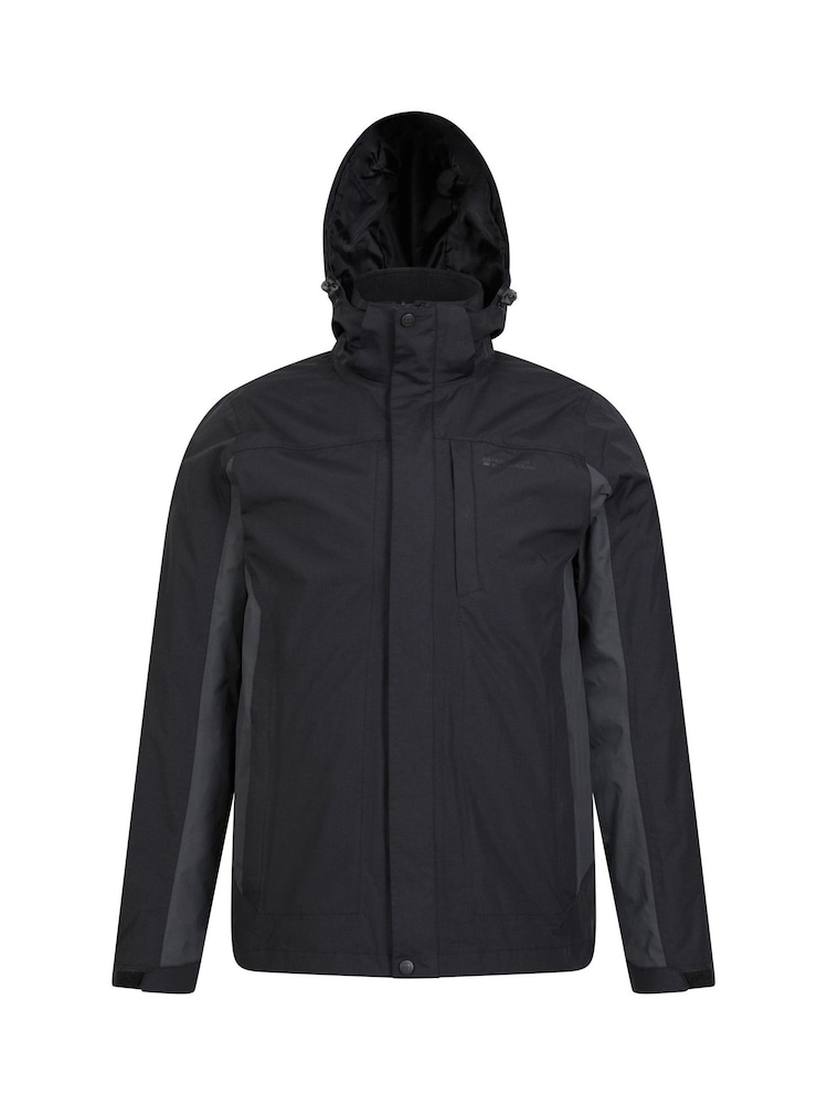 Серый - Mountain Warehouse Thunderstorm Mens Waterproof 3-In-1 Jacket - Image 2 of 5