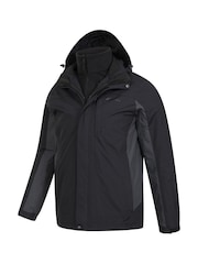 Серый - Mountain Warehouse Thunderstorm Mens Waterproof 3-In-1 Jacket - Image 4 of 5