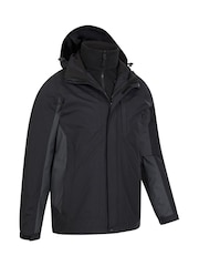 Серый - Mountain Warehouse Thunderstorm Mens Waterproof 3-In-1 Jacket - Image 5 of 5