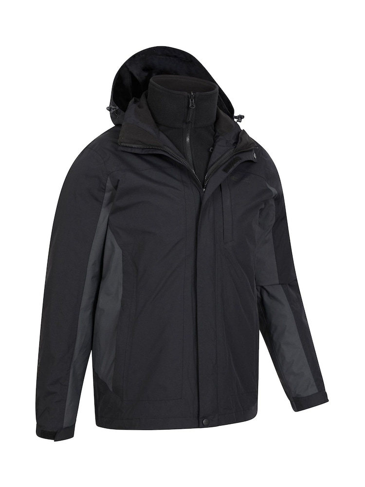 Серый - Mountain Warehouse Thunderstorm Mens Waterproof 3-In-1 Jacket - Image 5 of 5