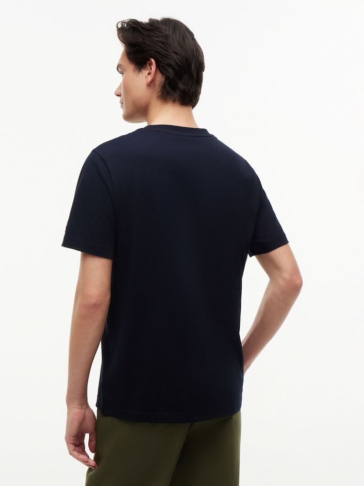 Tommy Hilfiger Blue Logo Graphic Jersey Crew Neck T-Shirt - Image 2 of 5